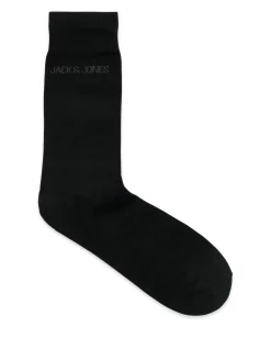 Set composto da tre paia di calzini nero blu e grigio in cotone stretch a tinta unita con logo