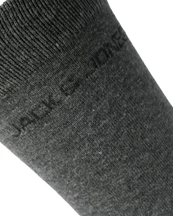 Set composto da tre paia di calzini nero blu e grigio in cotone stretch a tinta unita con logo