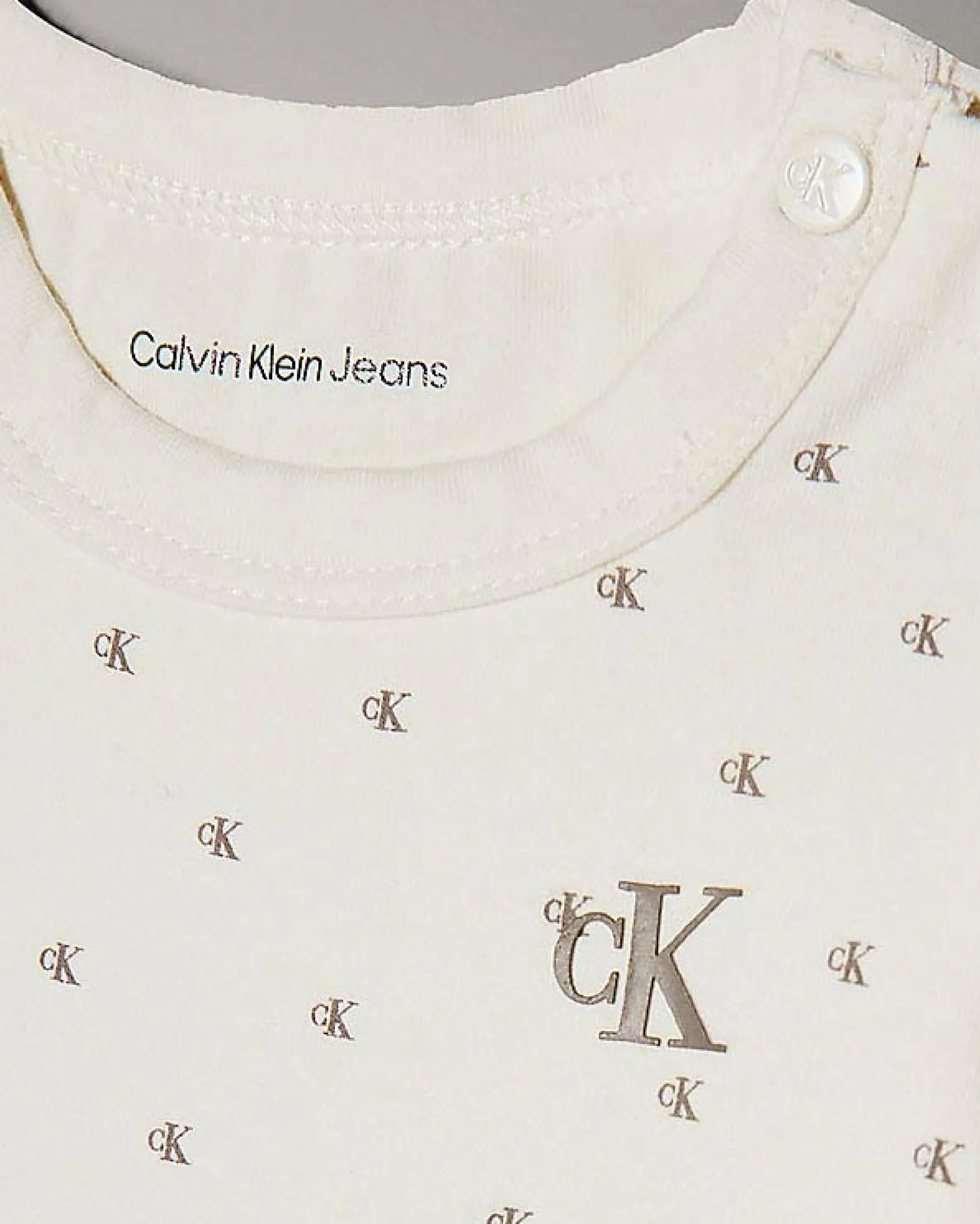 Set quattro pezzi Calvin Klein avorio in cotone stretch