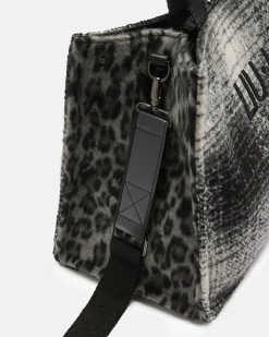Shopping bag Liu Jo Accessories nera in pelliccia sintetica animalier