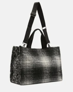 Shopping bag Liu Jo Accessories nera in pelliccia sintetica animalier