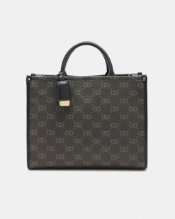 Shopping bag Liu Jo Accessories marrone con logo in rilievo