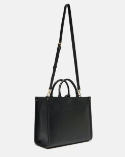 Shopping bag Liu Jo Accessories nera in similpelle con logo in rilievo