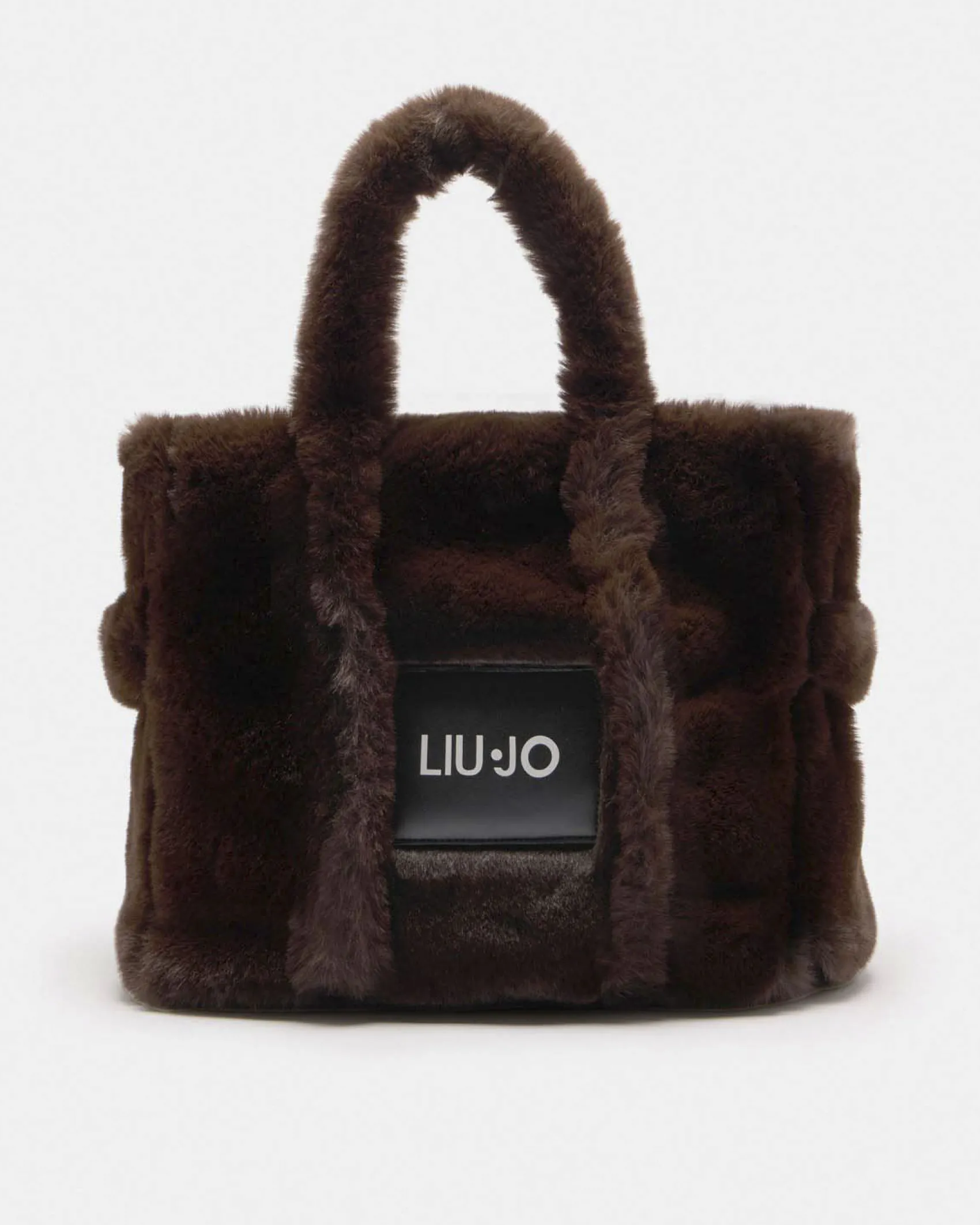 Shopping bag Liu Jo Sport marrone in ecopelliccia con logo