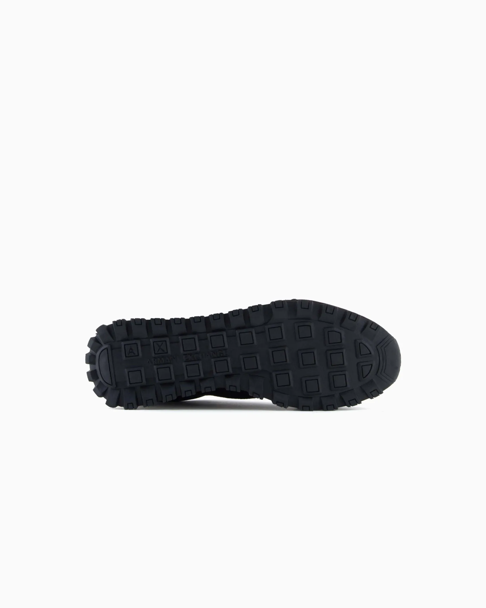 Sneakers Armani Exchange nere in tessuto tecnico con dettagli a contrasto