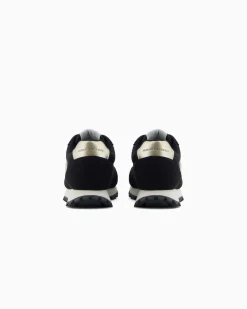 Sneakers Armani Exchange nere in tessuto tecnico con dettagli a contrasto