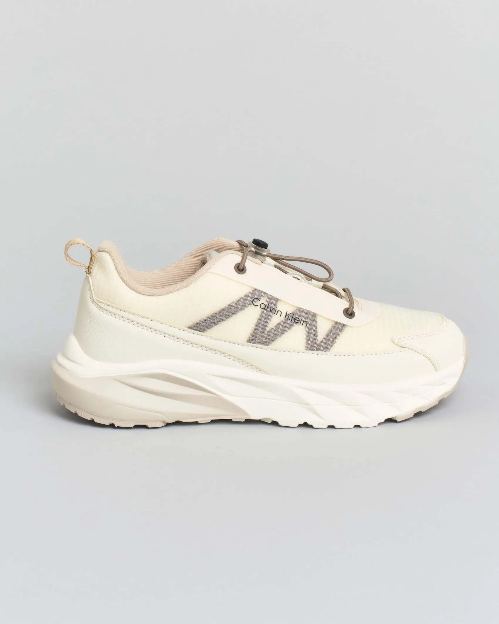 Sneakers Calvin Klein color sabbia senza lacci