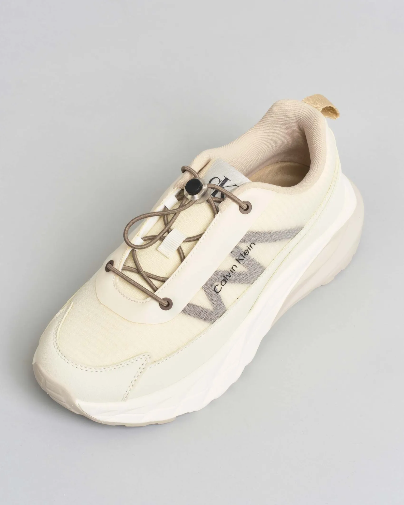 Sneakers Calvin Klein color sabbia senza lacci