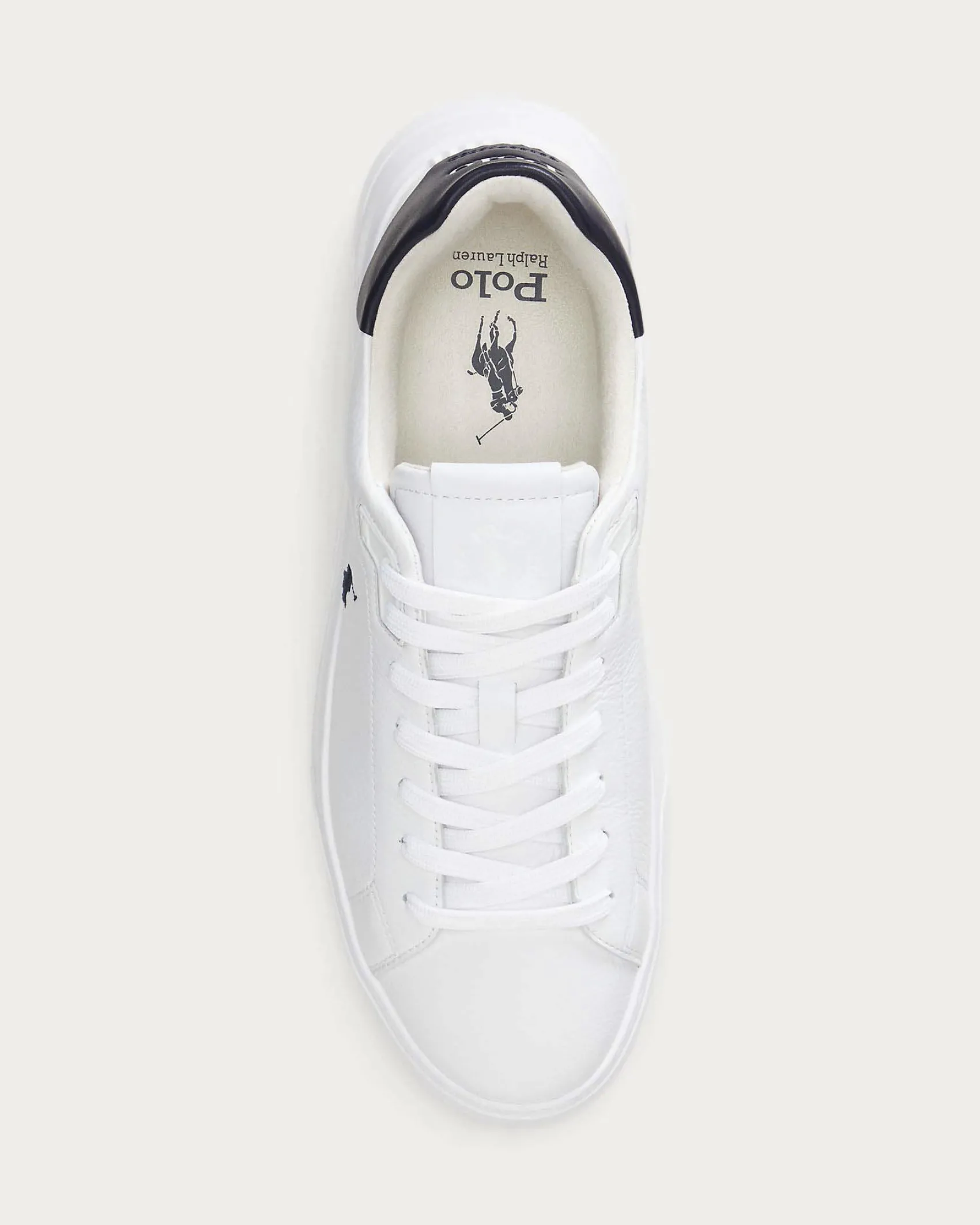 Sneakers Polo Ralph Lauren RLite Court bianche in pelle martellata
