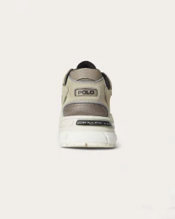 Sneakers Polo Ralph Lauren Trackster beige in pelle scamosciata e mesh