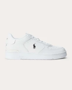 Sneakers Polo Ralph Lauren bianche Masters Court in pelle e similpelle con logo pony