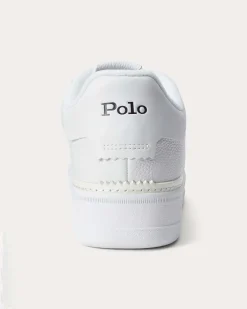 Sneakers Polo Ralph Lauren bianche Masters Court in pelle e similpelle con logo pony