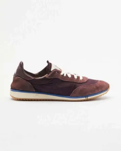 Sneakers Running SKIN '93 Patrizia Pepe bordeaux in nylon con dettagli in suede e nappa