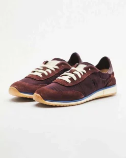 Sneakers Running SKIN '93 Patrizia Pepe bordeaux in nylon con dettagli in suede e nappa