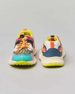 Sneakers Yamano 3 in similpelle e tessuto tecnico multicolor maculato