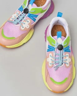 Sneakers Yamano 3 in similpelle e mesh muticolor