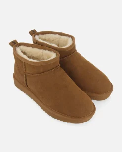 Stivaletti Gioseppo color caramello in pelle scamosciata con suola gommata