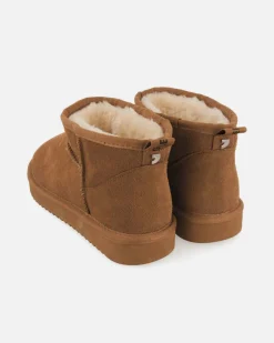 Stivaletti Gioseppo color caramello in pelle scamosciata con suola gommata