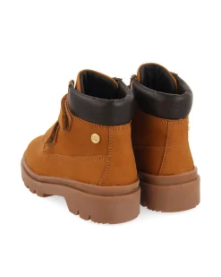 Stivaletto Gablitz Gioseppo color caramello in pelle scamosciata con velcro