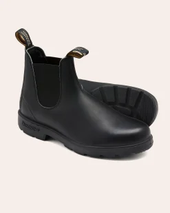 Stivaletto nero modello 510 in pelle liscia con laterale in lurex color argento