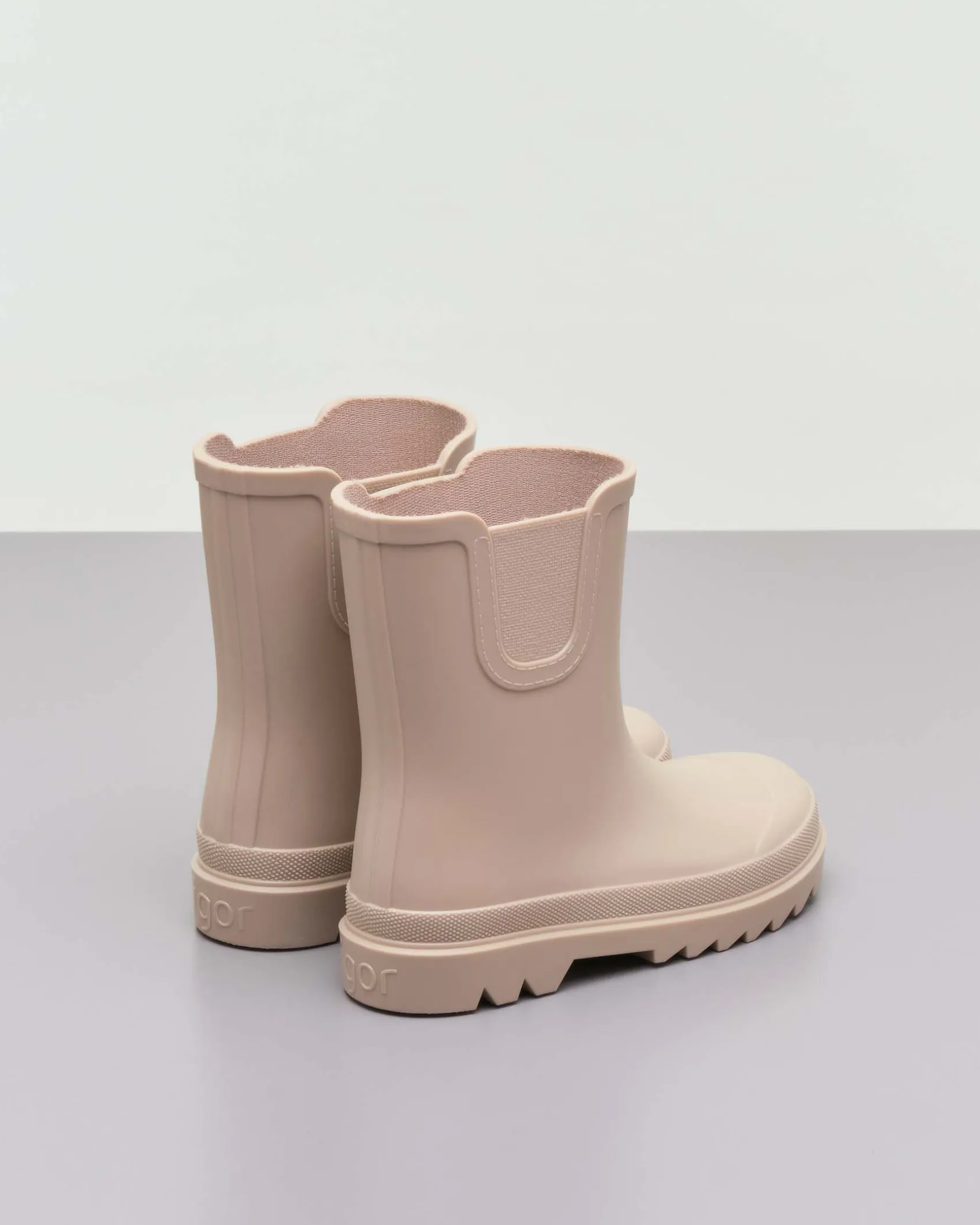 Stivaletto Tokyo da pioggia in gomma beige