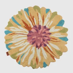 Tappetino da bagno a fiore Blandine in cotone multicolor