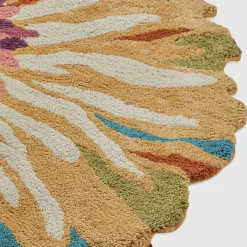 Tappetino da bagno a fiore Blandine in cotone multicolor