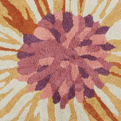 Tappetino da bagno a fiore Blandine in cotone multicolor