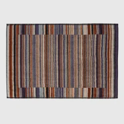 Tappetino da bagno Jazz a fantasia chevron nelle nuance del bruciato