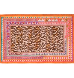 Tappeto Kiriku a fantasia a tema orientale leopardato 52x80