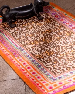 Tappeto Kiriku a fantasia a tema orientale leopardato 52x180