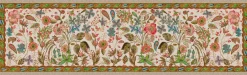 Tappeto Occitane a fantasia floreale e bordo sabbia 52x180