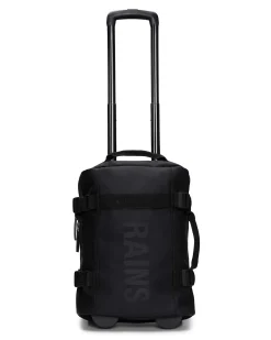Texel Cabin Bag Mini Rains nero in tessuto impermeabile effetto gommato