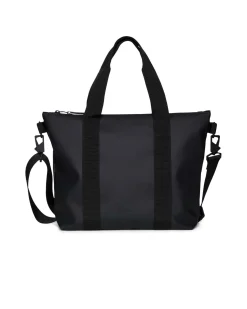 Tote Bag Micro nera con manici a mano e tracolla più lunga rimovibile