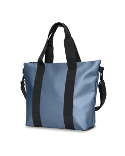 Tote Bag Mini avio effetto metallizzato con manici a mano e tracolla più lunga rimovibile