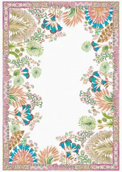 Tovaglia rettangolare Papyro in cotone a fantasia piante esotiche multicolor 170x270