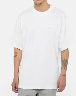 T-shirt bianca Dickies relaxed fit in cotone pesante