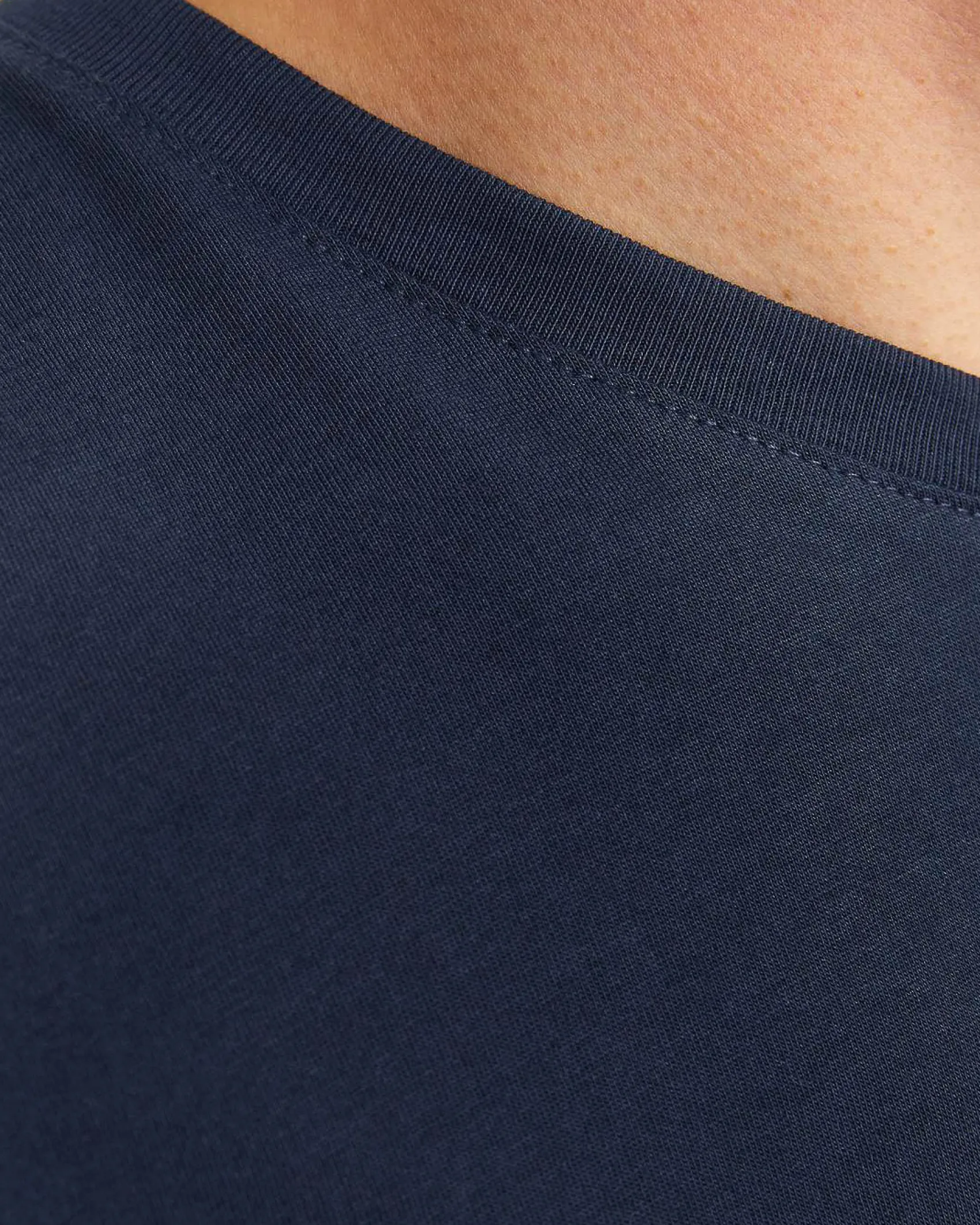 T-shirt blu regular-fit in puro cotone con stampa maxi logo frontale