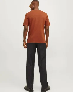T-shirt coccio regular-fit tinta unita con scollo a giro e mezze maniche