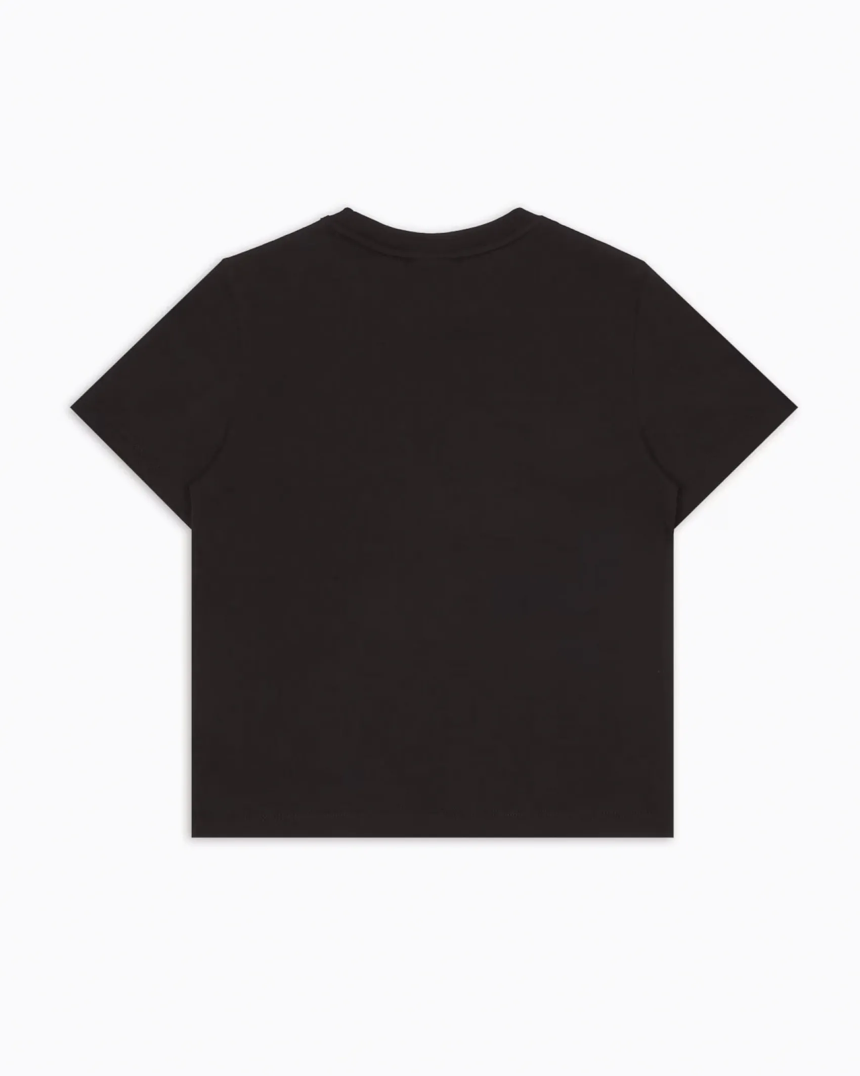 T-shirt EA7 nera mezza manica in puro cotone con logo piccolo