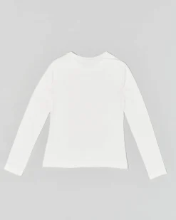 T-shirt Elsy bianca manica lunga in viscosa stretch