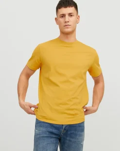 T-shirt gialla mezza manica tinta unita
