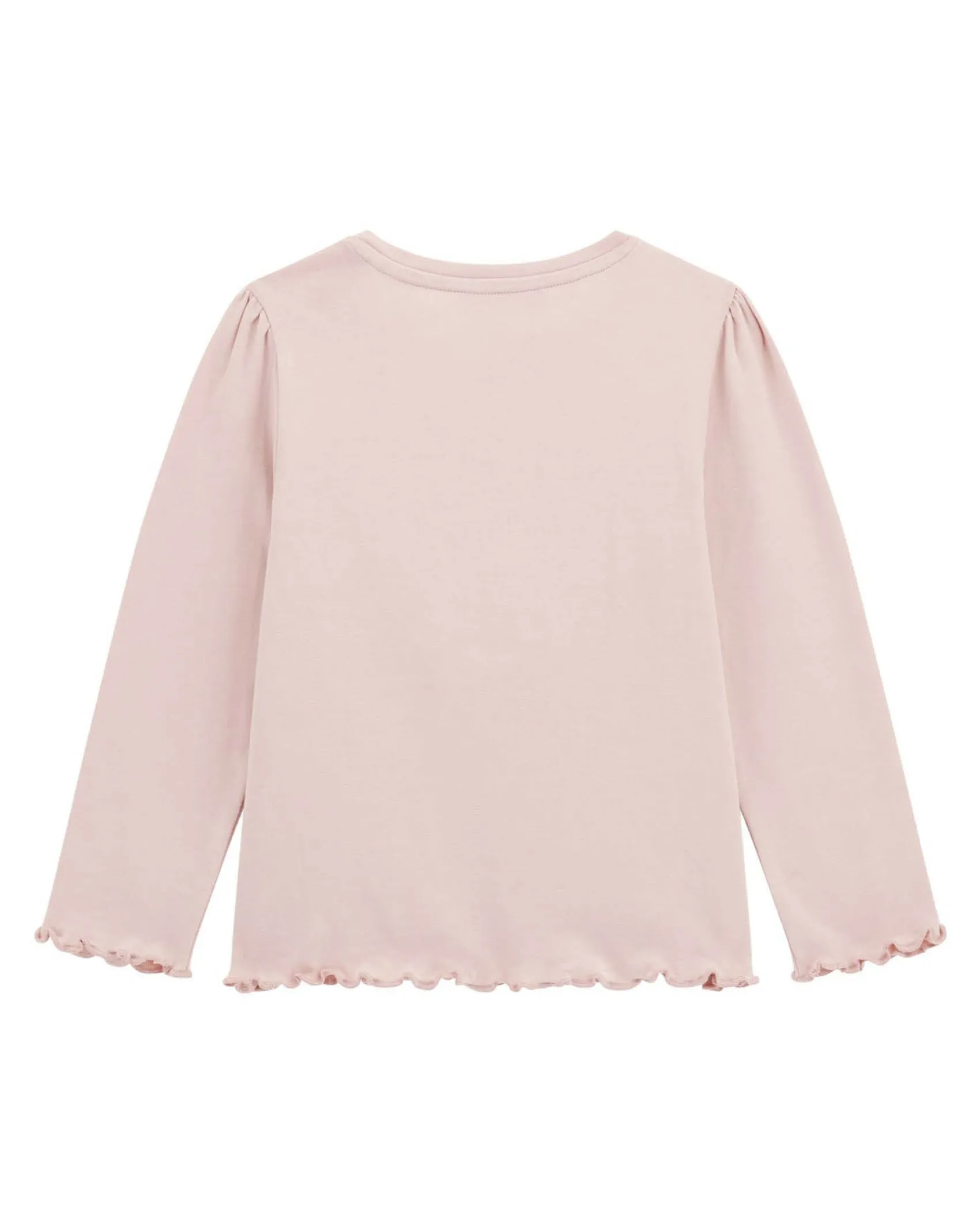 T-shirt Guess in puro cotone rosa con cuore e petali in rilievo