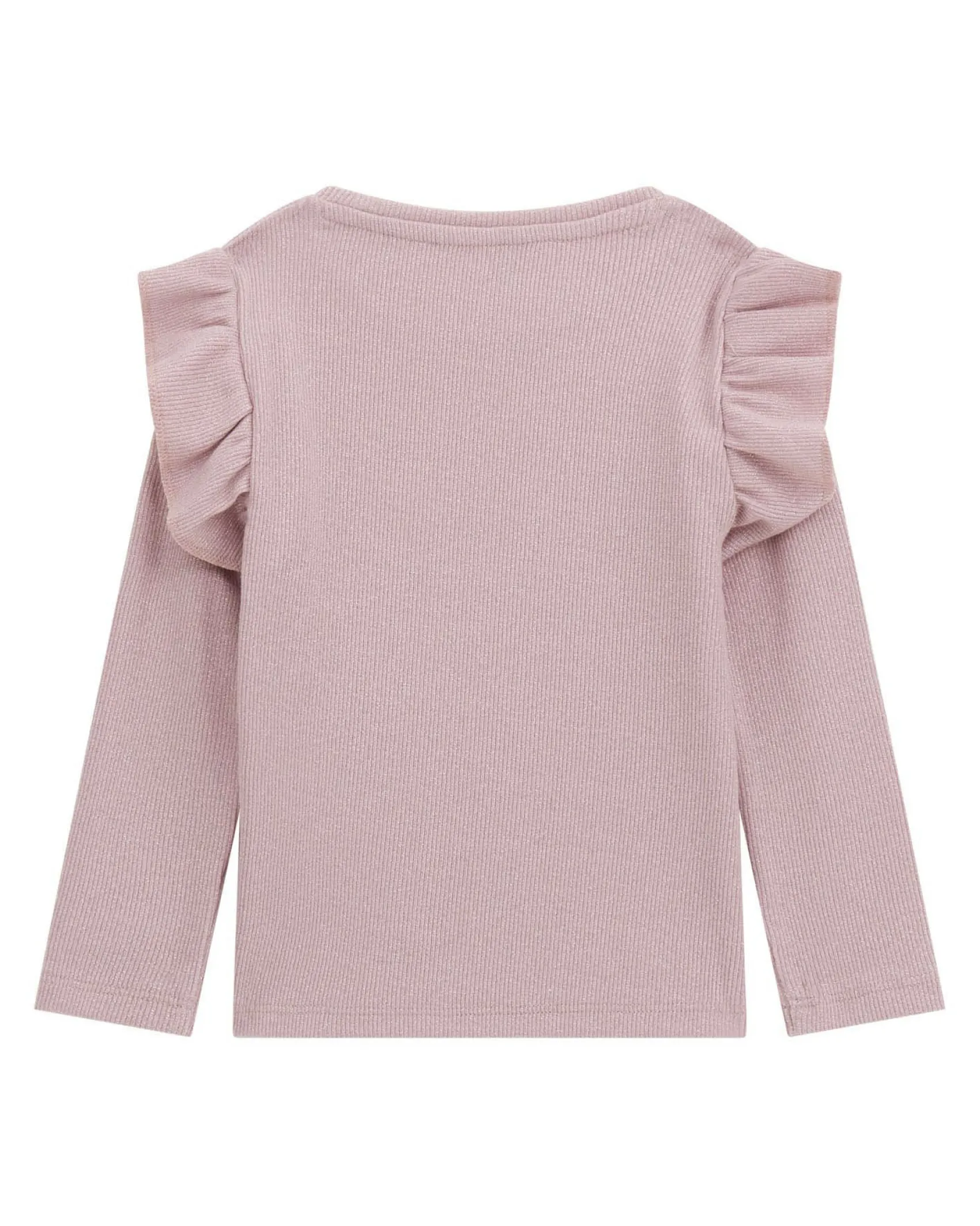 T-shirt Guess rosa in lurex con volant