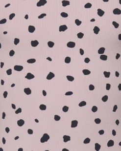T-shirt Kids Only a maniche lunghe rosa a macchie nere