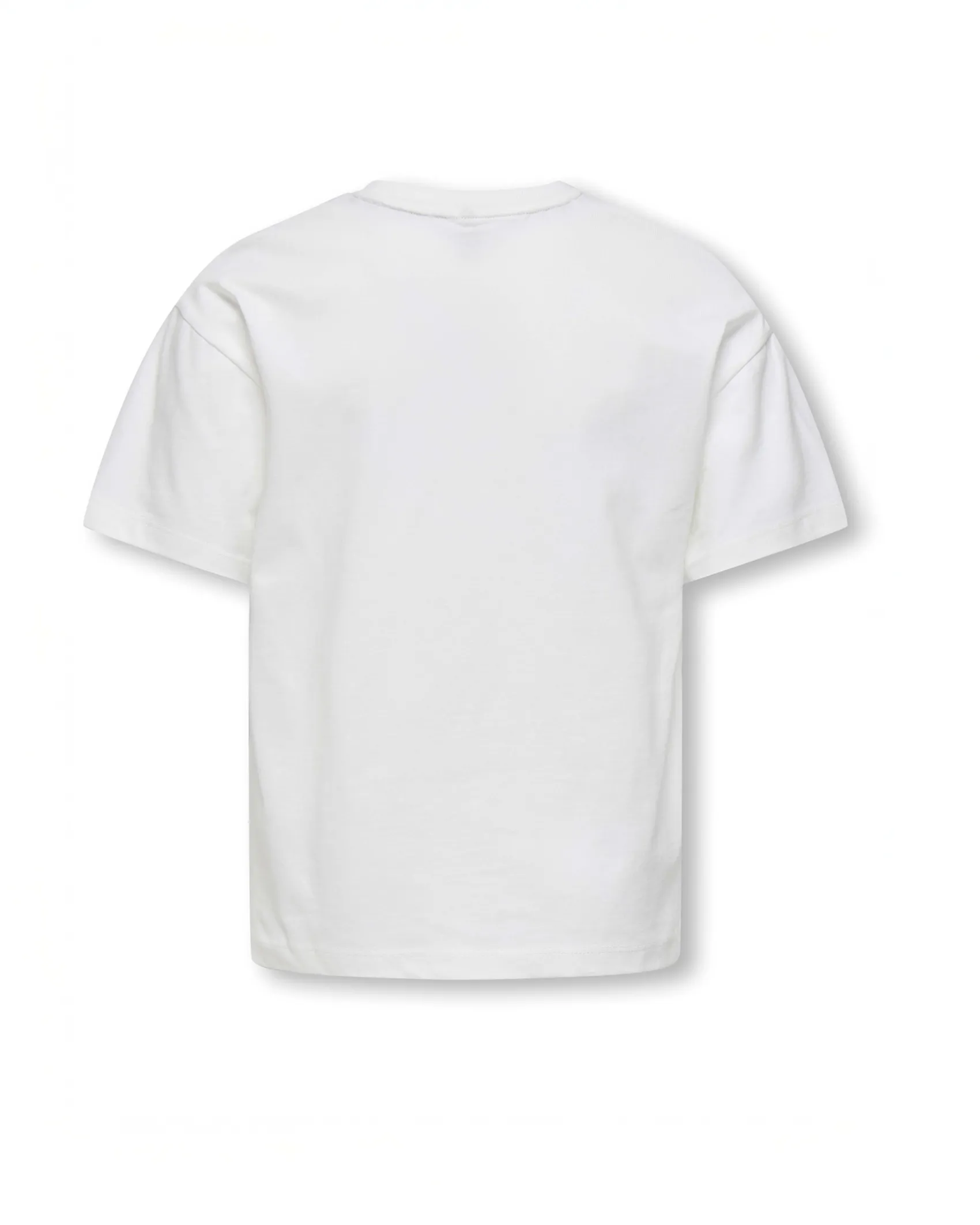 T-shirt Kids Only avorio stile college con logo verde