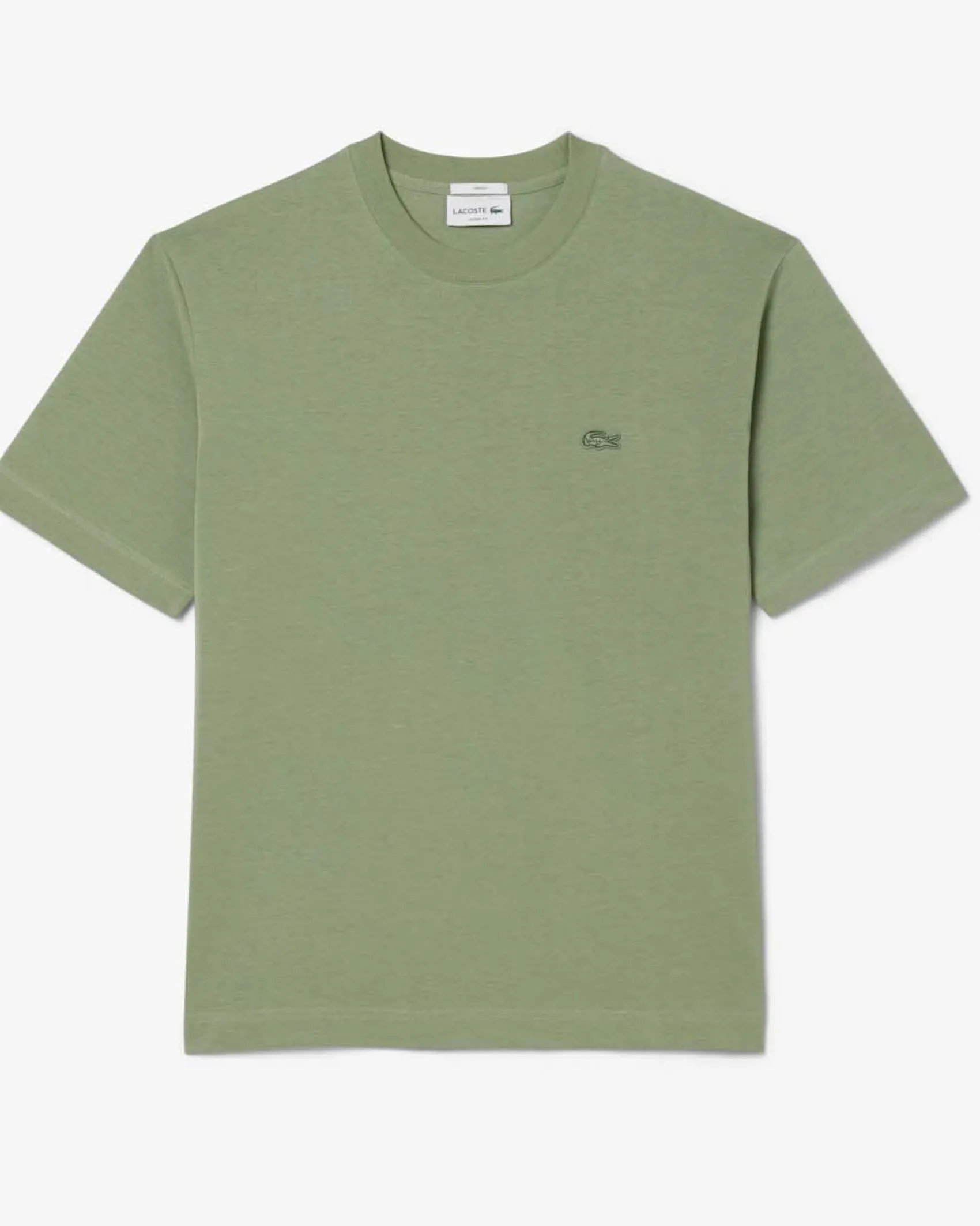 T-shirt Lacoste loose-fit verde salvia con logo tono su tono