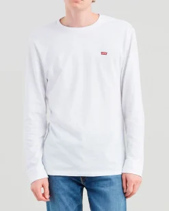 T-shirt Levi's bianca manica lunga in jersey di cotone