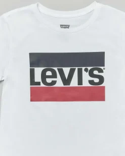 T-shirt Levi's bianca mezza manica con logo heroel frontale