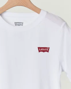 T-shirt Levi's bianca mezza manica con logo batwing piccolo